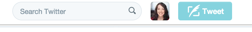 Tweet button at top of page