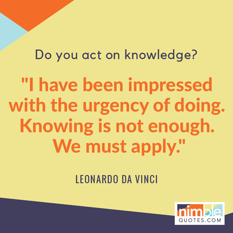 da Vinci quote applied to using Twitter tools